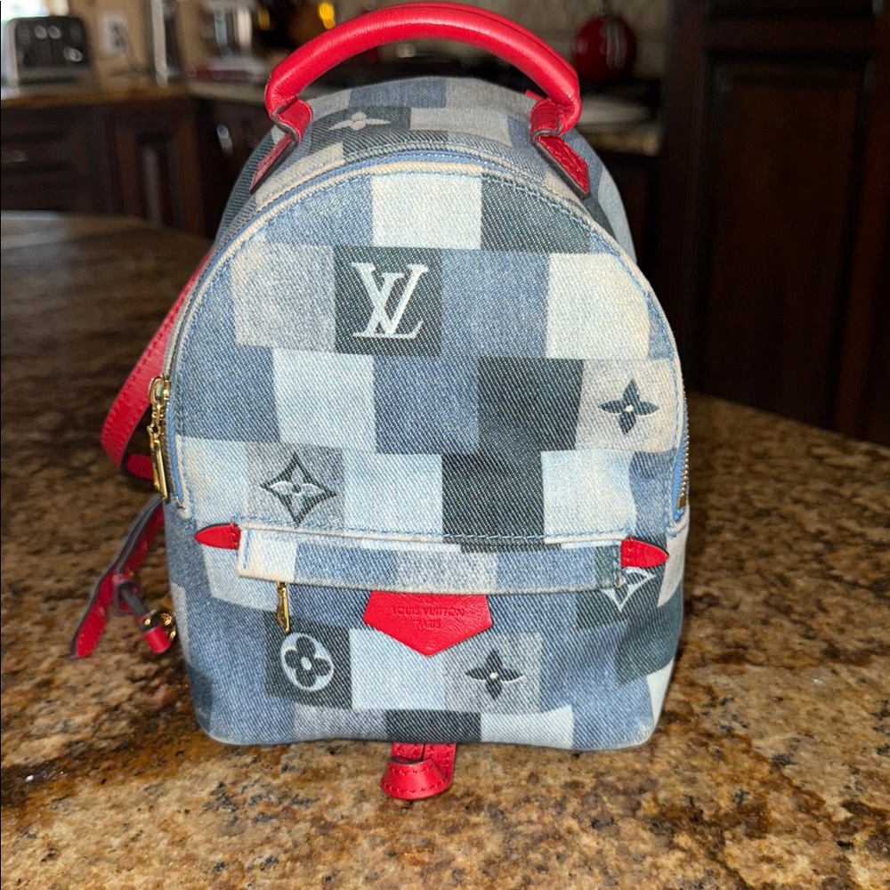 Louis Vuitton Monogram Denim Patchwork Mini Backp… - image 3